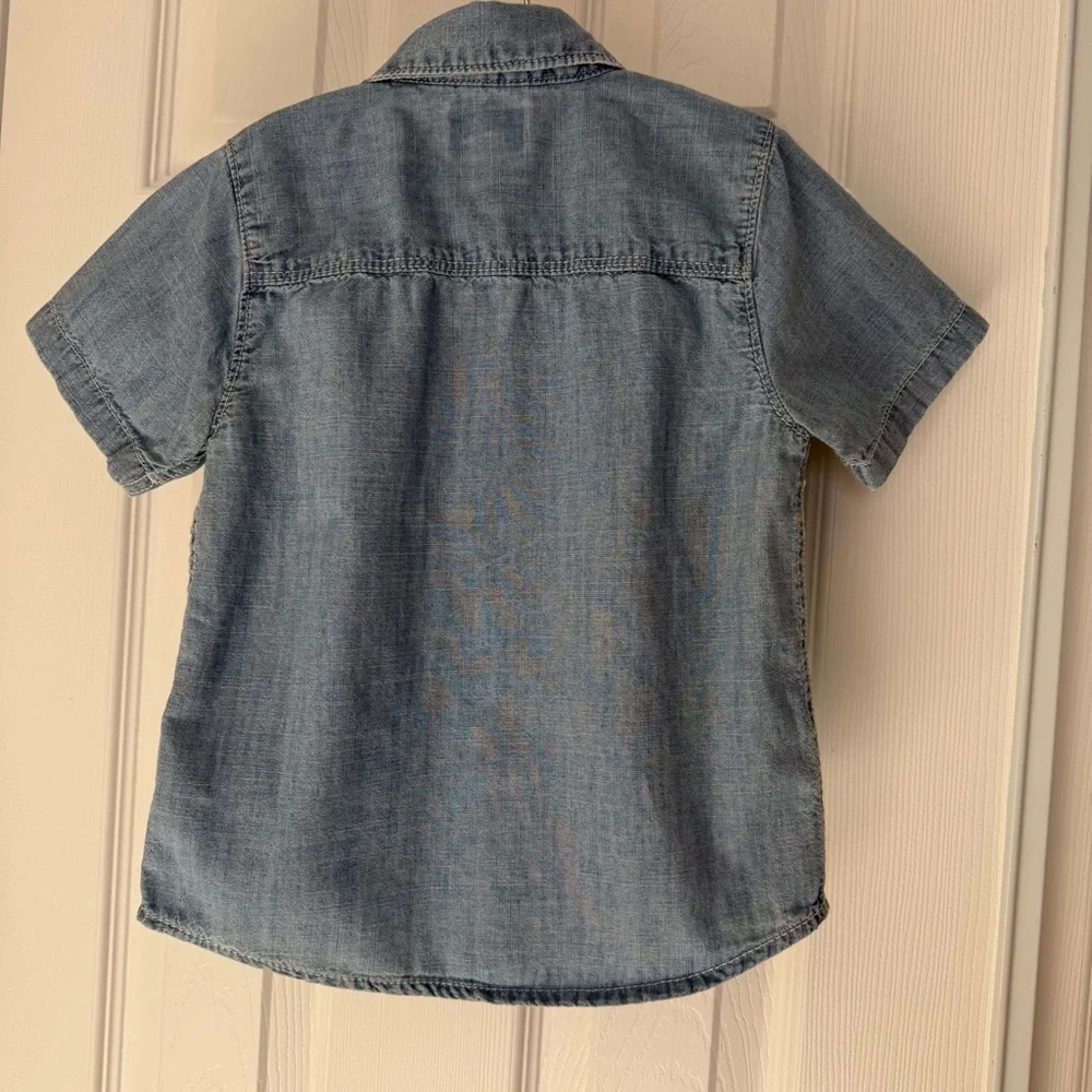 4/$25 OshKosh B'gosh Blue 100% Cotton Shirt and Yellow Shorts Matching Set Size3